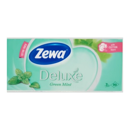 Zewa Deluxe pap&iacute;r zsebkendő 3 r&eacute;tegű 90 db